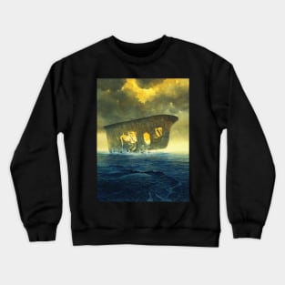 Beksinski - Seascapes by Polish painter Crewneck Sweatshirt